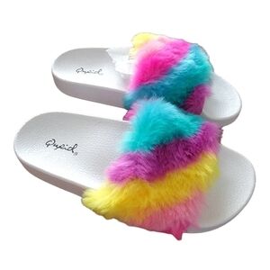 QUPID Colorful Furry Slides